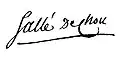 Signature de Étienne François Sallé de Chou