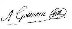 signature d'Ambroise-François Germain
