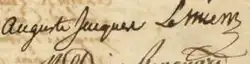 signature d'Auguste-Jacques Lemierre d'Argy