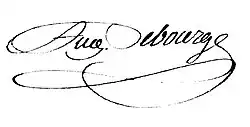 signature d'Augustin Debourge