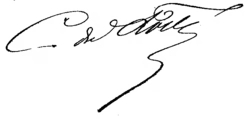 Signature de Camille du Locle