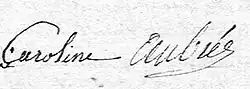 signature de Caroline Aubrée