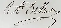 signature de Charles-Achille de Vanssay
