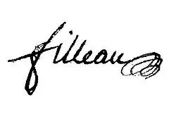signature de Charles-Blaise-Félix Filleau