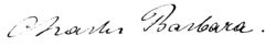 signature de Charles Barbara