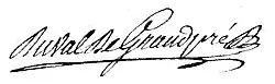 signature de Charles François Duval de Grandpré