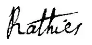signature de Charles Rathier (prêtre)