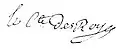 Signature de Claude-Étienne-Annet des Roys