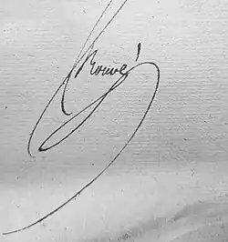 signature de Claude-Joseph Trouvé
