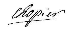 signature de Claude Chopier
