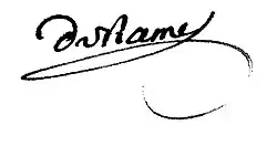 signature de Dominique-Vincent Ramel-Nogaret