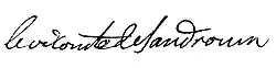 signature de François-Joseph-Théodore Desandrouin