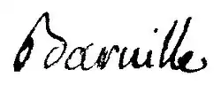 signature de François-Louis de Barville