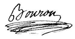 signature de François-Anne-Jacques Bouron