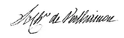 signature de François-Marie de Verthamon d'Ambloy