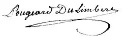 signature de François Pougeard du Limbert