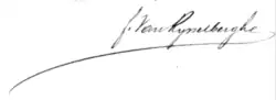 Signature de François Van Rysselberghe