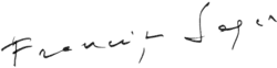signature de Françoise Sagan