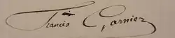 Signature de Francis Garnier
