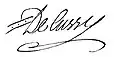 Signature de Gabriel de Cussy