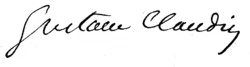 signature de Gustave Claudin