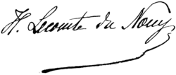 signature de Hermine Lecomte du Nouÿ