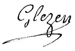 signature de Jacques-Marie Glezen