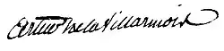 signature de Jacques-René Artur de La Villarmois