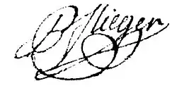 signature de Jean-Adam Pflieger, l'aîné