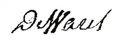 signature de Jean-Baptiste-Étienne de Warel