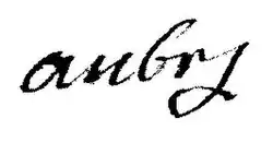 Signature de Jean-Baptiste Aubry