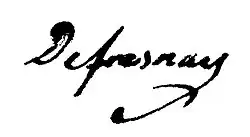signature de Jean-Baptiste Joseph de Bailly de Fresnay