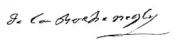 signature de Jean-Baptiste de La Rochenégly