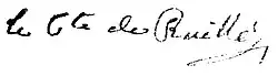 signature de Jean-Guillaume de La Planche de Ruillé