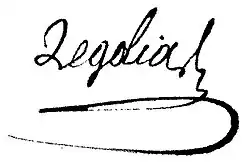 signature de Jean-Marie Le Golias de Rosgrand