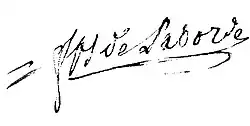 signature de Jean-Antoine-Édouard Fos de Laborde