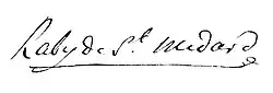signature de Jean-Arnaud-Pascal Raby de Saint-Médard