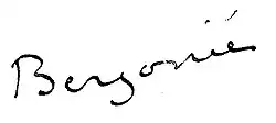 signature de Jean-Alban Bergonié