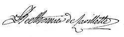 signature de Jean Gilbert Berthomier de la Villette