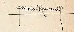 signature de Jean Malo-Renault