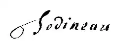 signature de Jean-Pierre-Étienne-Lazare Bodineau