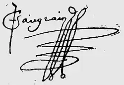 signature de Jean Saugrain