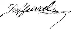 Signature de Jean Theurel au mariage de 1750