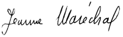 signature de Jeanne Maréchal
