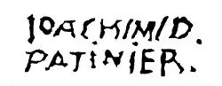 signature de Joachim Patinier