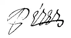 signature de Joachim Perez du Gief