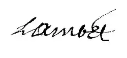 signature de Joseph-Marie Lambel