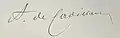 Signature de Joseph Teissier de Cadillan