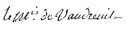 Signature de Louis-Philippe de Rigaud