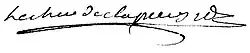 signature de Louis Joseph Félix de Clapiers-Collongues